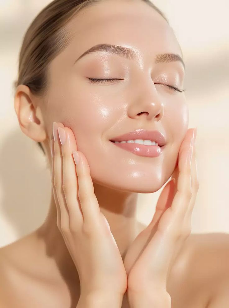 Woman with glowing skin